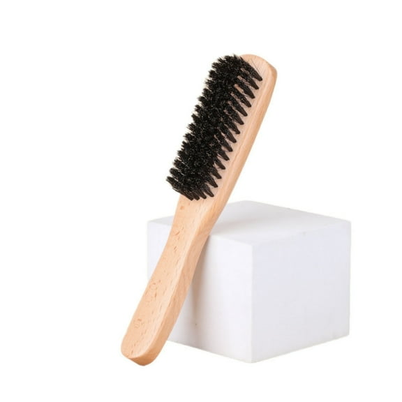 Boar Bristle Beard Brush for Men - Boar Bristle Hair Brush for Beard Straightener Soft Bristle Hair Brush - Mens Beard Grooming Brush for Thick Hair