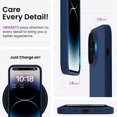 thumbnail image 5 of Compatible with iPhone 14 Pro Case 6.1, Slim Liquid Silicone 3 Layers Full Covered Soft Gel Rubber Phone Case Protective Cover with Microfiber Lining 6.1 inch-Navy Blue, 5 of 12
