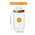 thumbnail image 2 of Juego de 3 Frascos de Vidrio Homtop con Tapa de Acacia de 750 ml, 2 of 9