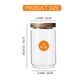 thumbnail image 2 of Juego de 3 Frascos de Vidrio Homtop con Tapa de Acacia de 750 ml, 2 of 9