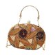 thumbnail image 2 of Mujer embrague de bolso portátil de estilo chino satchel bolso de noche elegante Marrón, 2 of 8