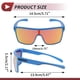 thumbnail image 4 of 1 juego de gafas de motocicleta anti-reflejo Tri-Acetato de Celulosa TR90 UV400 gafas de ciclismo lente roja marco azul rojo negro, 4 of 6