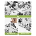 thumbnail image 4 of Farmhouse Country Bar Stool Covers Set of 2, Black Vintage Trees Rustic French Garden Stretch Bar Chair Covers with Backs, Removable Pub Counter Height Chair Cover for Kitchen Dining Room Cafe, 4 of 7