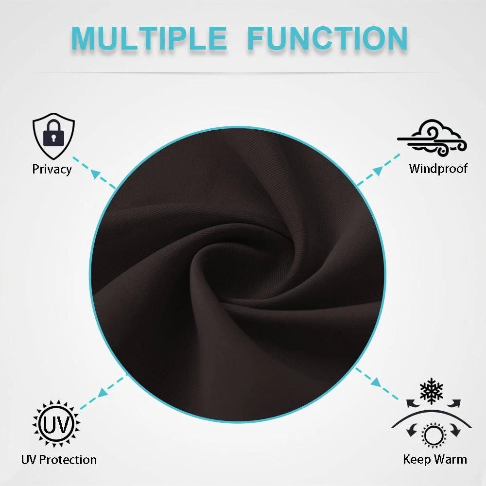 Gorgeous Home Linen Thermal Grommet Black Window Panel 100" Extra Wide Curtain Unlined Blackout Heavy Thick 84" Long 1pc