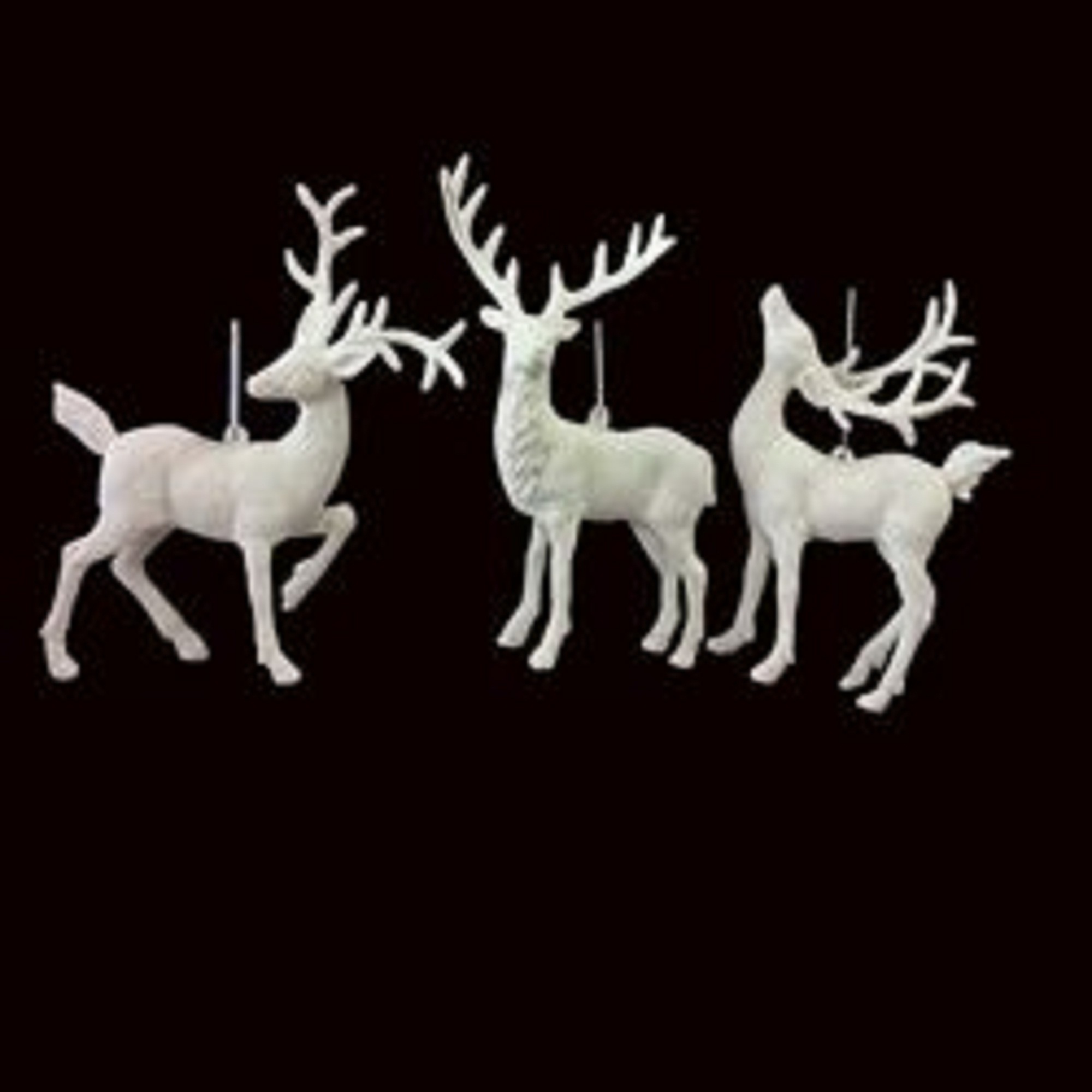 Pack of 24 Elegant Winter White Reindeer Christmas