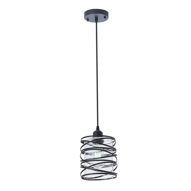 Lámpara de techo perfecl Colgante E27 Pantalla de vidrio Sombra clara