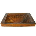 thumbnail image 3 of Novatto TCU-013NA Santa Cruz Rectangular Copper Drop-In Bath Sink in Natural, 3 of 12