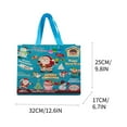 thumbnail image 3 of Eolstice Christmas Themed Reusable Tote Bags, Multipurpose Non Woven Grocery Shopping Bags, For Holiday Parties, 3 of 3