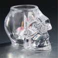 thumbnail image 1 of 5.5 x 5.5 x 4 in. Glass Skull Candle Holder, Clear, 1 of 1