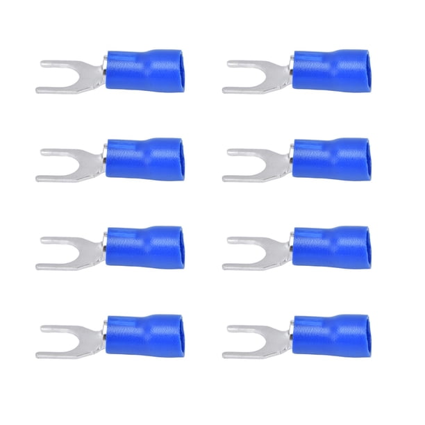 Terminales de horquilla aislados, 50 piezas, terminales de horquilla, conector de cable tipo U aislado, terminales de horquilla, elegantes y modernos