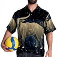 thumbnail image 4 of Taurus Constellation Men's Short Sleeve Beach Shirts, Casual Button Down Poplin Printed Summer Tops - Unisex, 4 of 6