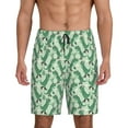 thumbnail image 2 of Daiia Dinosaurs on Roller Skater Mens Woven Stretch Pajama Short,Short Pajama Pants-Small, 2 of 9
