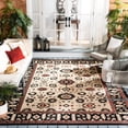 thumbnail image 2 of Safavieh Courtyard Blake Oriental Indoor/Outdoor Area Rug, Black/Creme, 8' x 11', 2 of 9