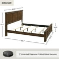 thumbnail image 6 of Roundhill Furniture Maderne 6-Piece Traditional Bed Set, King Size, Antique Walnut Finish, 6 of 7