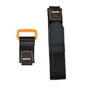 Mini Vibration Watch-Black-Orange Hook-Loop Band