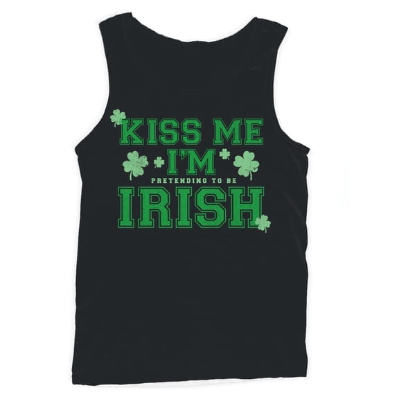 Kiss Me Im Pretending to Be Irish Funny St. Patricks Day Men's Tank Top