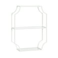thumbnail image 5 of Kate and Laurel Ciel Glam Geometric Wall Shelf, 18 x 24, White, Decorative Shelves for Use as Over-the Toilet Storage or Bedroom Display Shelving, 5 of 10