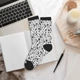 thumbnail image 6 of KLL Black Footprints Print Cool Socks Men's Women's Crew Socks Funny Crazy Novelty Stockings, 6 of 7