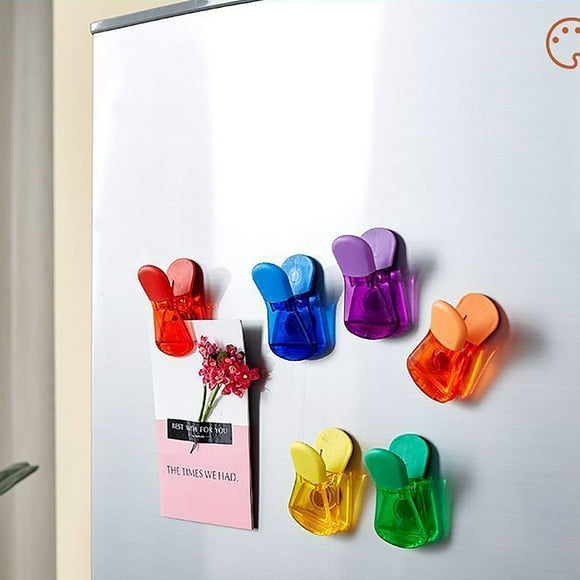 Hxlamzoo 4PCS Sealing Clip Refrigerator Magnetic Food Clip Fresh-keeping Bag Seasoning Bag Kitchen and Household Organizer Proof Sealing Snack Clip