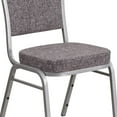 thumbnail image 3 of 4 Pk. HERCULES Series Crown Back Stacking Banquet Chair in Herringbone Fabric - Silver Frame, 3 of 9
