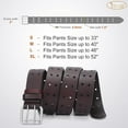 thumbnail image 4 of CAREFORM Men Double Prong PU Leather Belt Casual Work Heavy Duty Belt Double Grommet Holes Belt for Jeans, 4 of 7