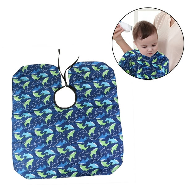 BRIGHTFUFU Corte de pelo para niños a prueba de agua Cape Sea Fish Modelado Barber Styling Salon Cloak para niños