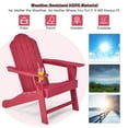 thumbnail image 6 of Costway 4 PCS Patio Adirondack Chair Weather Resistant Garden Deck with Cup Holder Red, 6 of 7