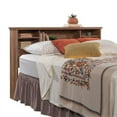 Pemberly Row Engineered Wood FullQueen Bookcase Headboard in Natural