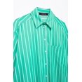 thumbnail image 4 of HH TRAF Blusa elegante de verano para mujer, a rayas, manga larga, botones, bolsillo, botonadura sencilla, cuello vuelto, blusa de calle para mujer, 4 of 4
