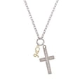 thumbnail image 2 of Delight Jewelry Goldtone Stethoscope Everlasting Love Engraved Cross Zoey Necklace, 28", 2 of 4