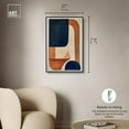 thumbnail image 5 of Blue With Cream Canvas Midcentury Abstract Wall Art by Art Remedy, Black Frame, 20" x 30", 5 of 7