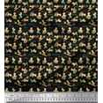 thumbnail image 1 of Soimoi Poly Georgette Fabric Bird,Carrot & Potato Vegetable Print Fabric by The Yard 52 Inch Wide, 1 of 3