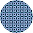 thumbnail image 1 of Ahgly Company Machine Washable Indoor Round Transitional Crystal Blue Area Rugs, 3' Round, 1 of 7