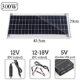 thumbnail image 3 of 300W Solar Kit Flexible Solar Panel Monocrystalline Pv Module + 20A Controller For Boat Car Motorhome Home Shed Battery Power Charging,, 3 of 5