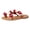 Red, variant on Womens Flat Gladiator Sandals Fashion Strap Bohemian Toe Ring Dressy Flip Flops Summer Beach Casual Slip on Wedding Slipper Shoes White Size 9