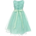 thumbnail image 5 of Flower Girl Dress Wedding Pageant Rhinestone Sequins Glitter for Little Girl Jade 4 MBK 340, 5 of 5