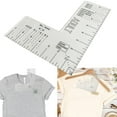 thumbnail image 1 of YAOMOBB Acrylic T-Shirt Ruler Heat Press Acrylic T shirt Ruler Adult Size Precise Scale Clothes Measuring Tool Left Chest Logo Placement, 1 of 5
