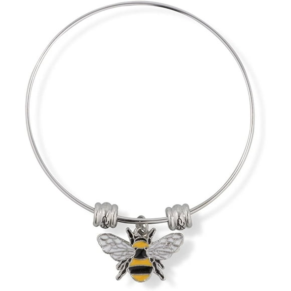 EPJ Bee Jewelry Bee Bracelet Bangle Gifts for Women Men Girls Boys Kids Honeycomb Jewellery Accessories Decor Bumblebee Honey (alloy, ConsumerAudience)