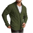 thumbnail image 2 of Zormilly Mens Cardigan Sweater Long Sleeve Shawl Collared Button Down Sweaters Cable Knit Cardigans Fall Outfits, S-2XL, 2 of 9