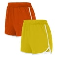 thumbnail image 2 of YOIAVAIOY Womens Yoga Shorts Pack of 2 Comfy Elastic Waist Athletic Dolphin Shorts Running Cycling Workout Gym Sports Bottoms Orange XL, 2 of 3