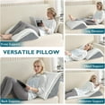 thumbnail image 3 of Knee Wedge Pillow, Patented Convertible Pillow for Back Sleeping, Dual-Layer Memory Foam Triangle Legs Post Surgery, Support, Leg Elevation, Pain Relief, 3 of 4