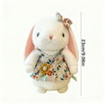 thumbnail image 2 of 11.8-Inch White Bunny Plush Toy with Floral Dress - Rustic Easter Stuffed Animal, Soft Comfort Doll for Baby Shower Gift, Nursery Decor & Easter Basket A, 2 of 5