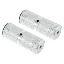 Motoforti 2 Pcs Bike Pegs for MX MTB 4.3" Rear Foot Pegs Aluminum Alloy Silver Tone