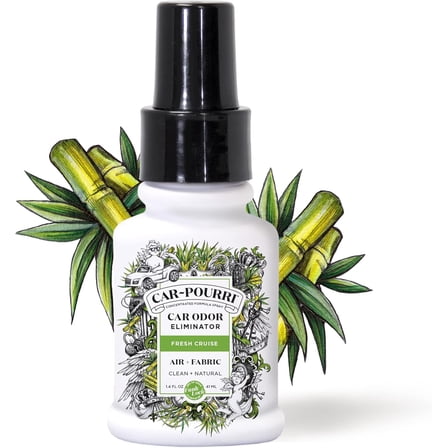 Car-Pourri Car Odor Air   Fabric Odor Freshener Spray, Fresh Cruise, Travel Size 1.4 Fl Oz
