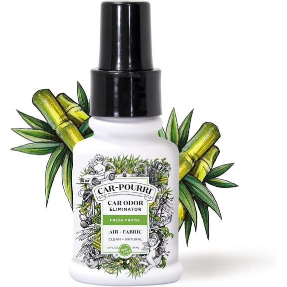 Car-Pourri Car Odor Air   Fabric Odor Freshener Spray, Fresh Cruise, Travel Size 1.4 Fl Oz