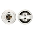 thumbnail image 3 of Unique Bargains E26/E27 Screw Thread 24mm Light Socket Retro LED Bulb Lamp Holder White 3 Pack, 3 of 5