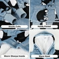 thumbnail image 3 of Catalonia Oversized Blanket Sweatshirt, Sherpa  Fleece Hoodie, Super Soft Warm Comfortable Pullover with Large Front Pocket for Boys Girls Teens Kids(7-13 yr), 3 of 7