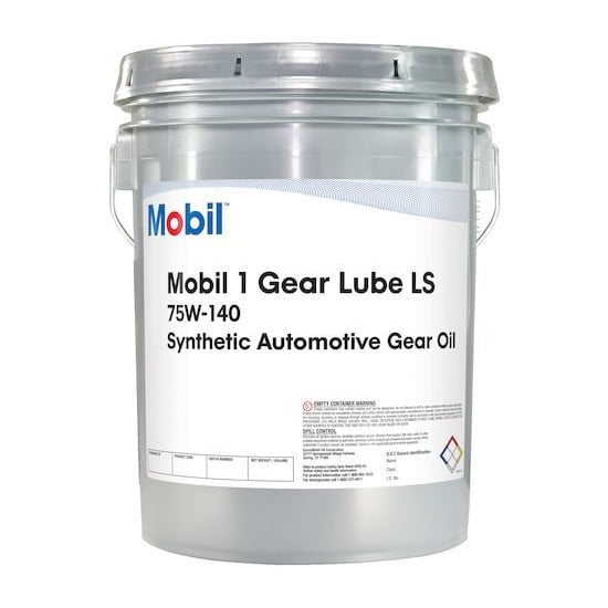 Mobil 1 110565 Synthetic Gear Lube LS 75W-140, 5 Gallon