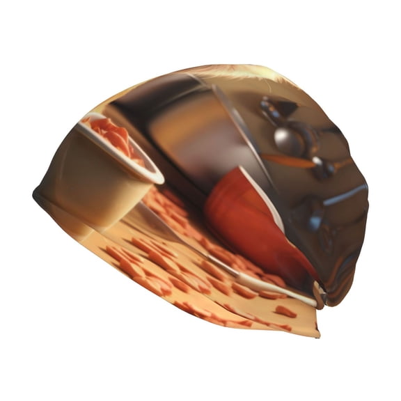 KLL Cartoon Cooking Cat Winter Fall Beanie Knit Hats for Men & Women - Warm & Soft Stylish Toboggan Caps for Cold Weather