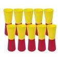 thumbnail image 2 of 10Pcs Flip Cups Exercise Agility Training Shuttle Run Fitness Running Aid Reversed Cups for Rugby Basketball Outdoor Events with Storage Net Red Yellow, 2 of 8